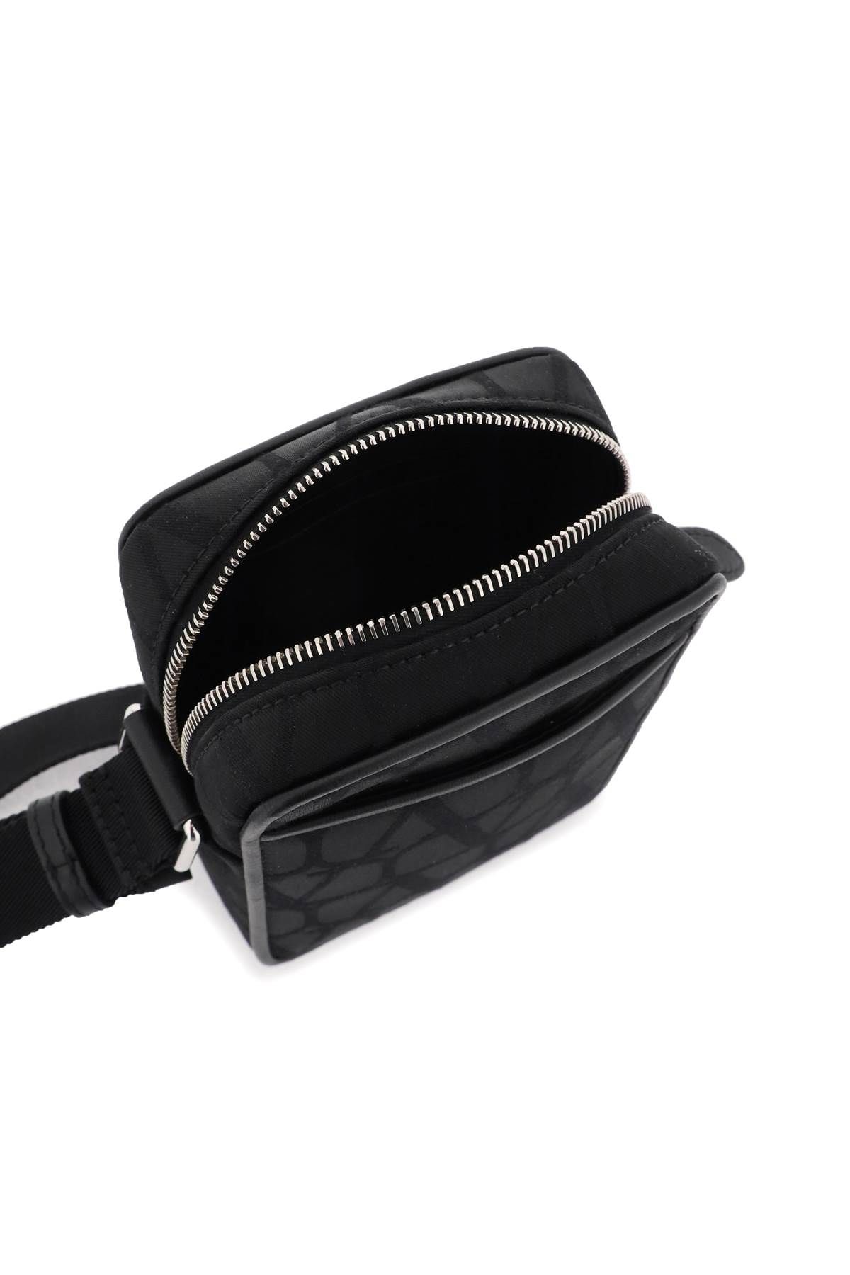 Shop Valentino Small Black Iconographe Crossbody Bag