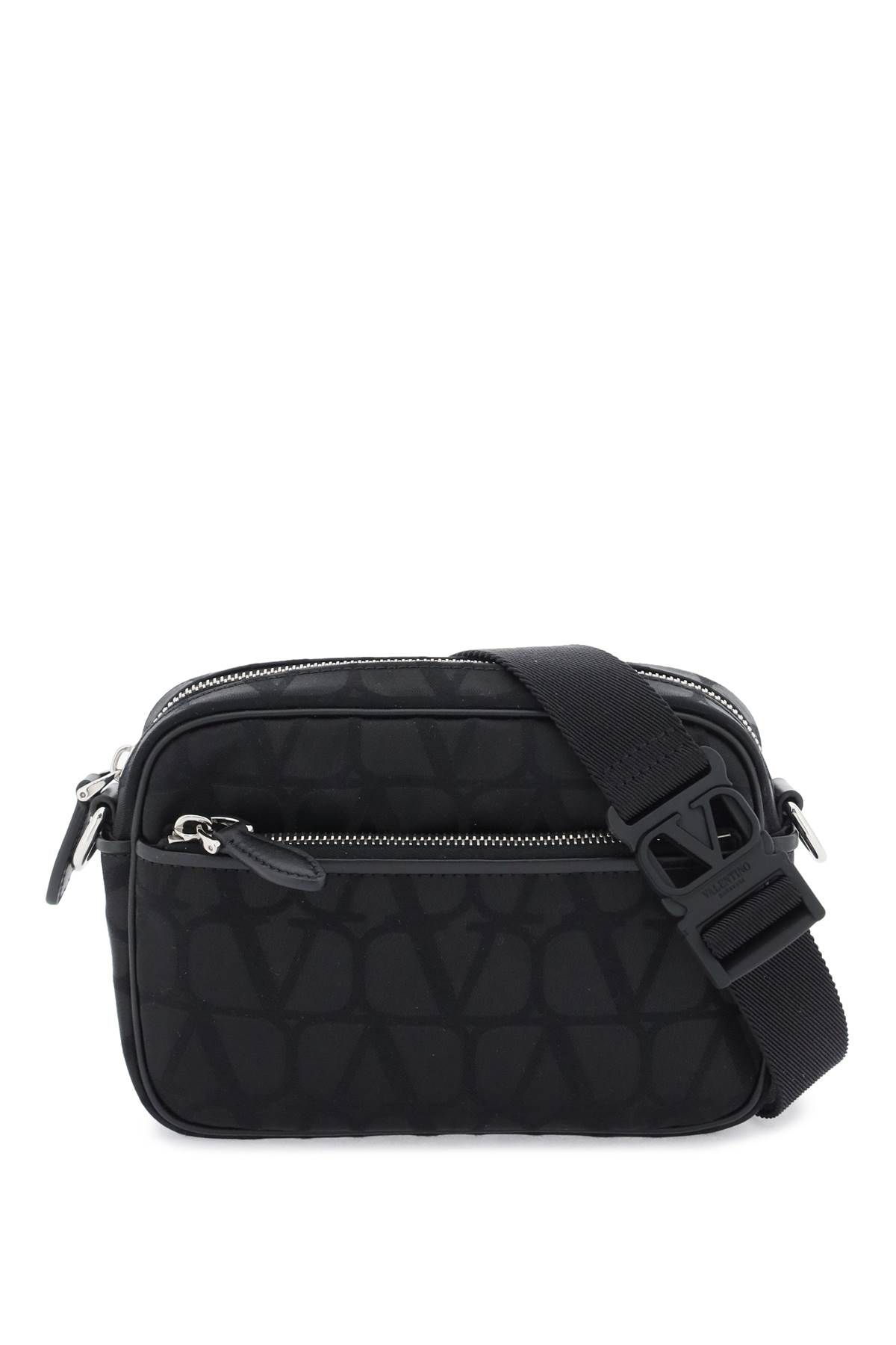 Shop Valentino Black Iconographe Crossbody Bag