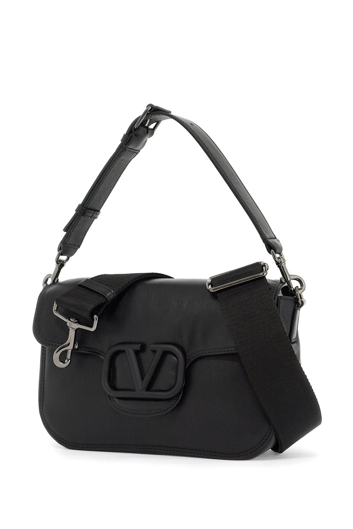 Shop Valentino Vlogo Signature Shoulder Bag In Nappa Leather In Black