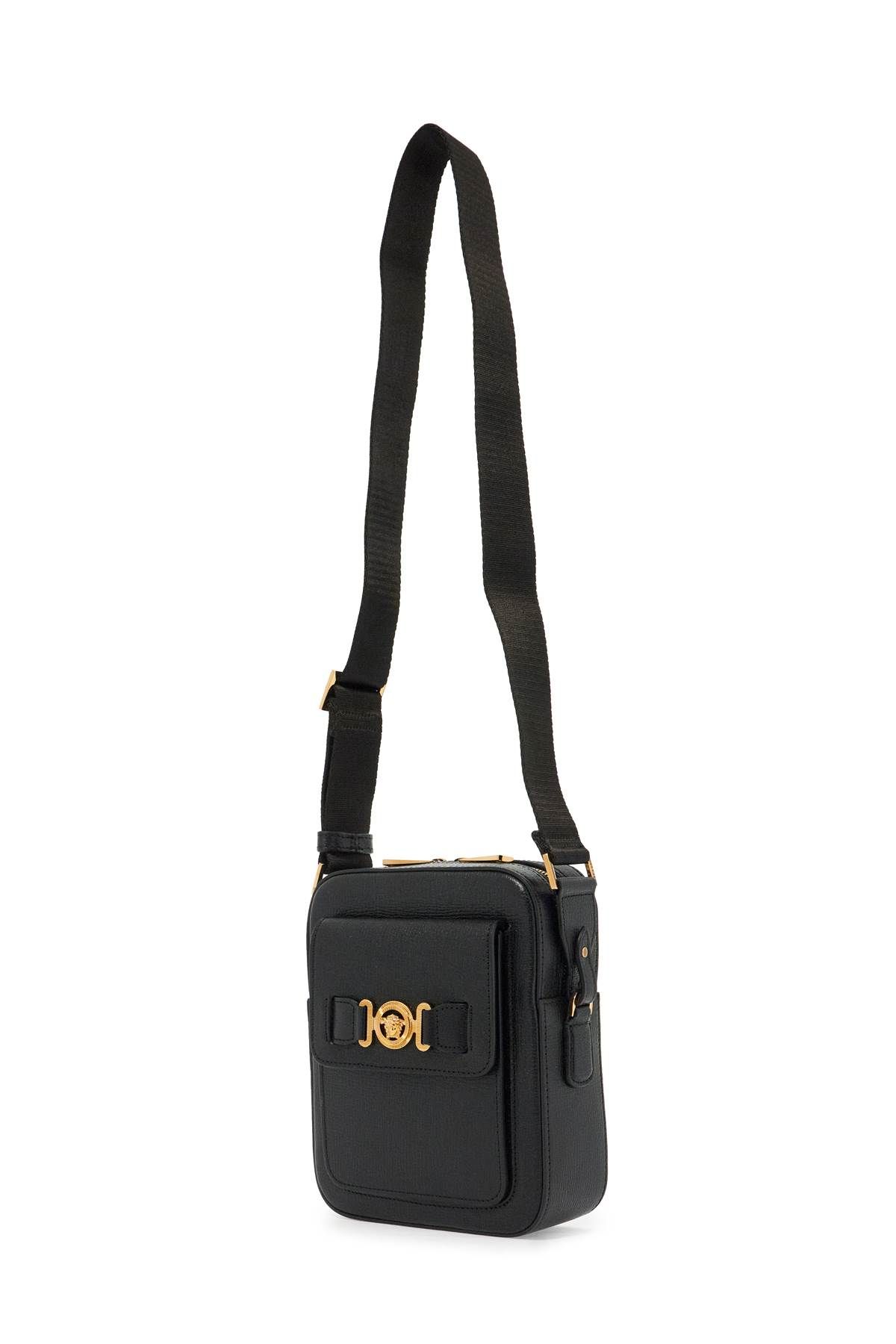 Shop Versace "medusa Biggie Shoulder Bag In Black