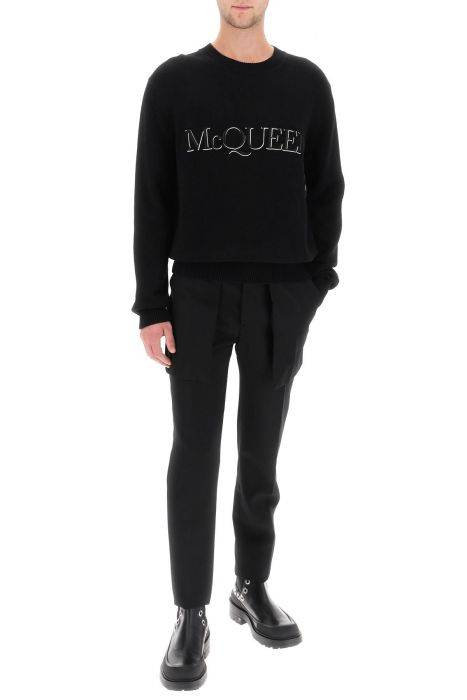 alexander mcqueen sweater with logo embroidery