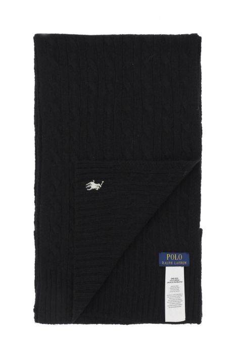 polo ralph lauren wool and cashmere cable-knit scarf