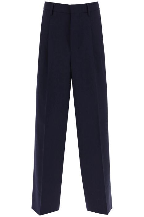 ami alexandre matiussi loose fit pants with straight cut