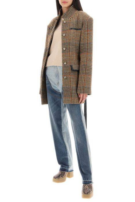 stella mccartney cappotto in tweed di misto lana