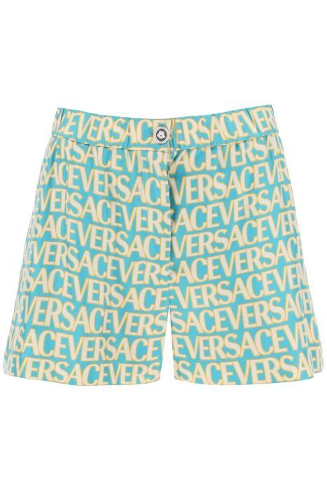 versace shorts in seta stampa monogram