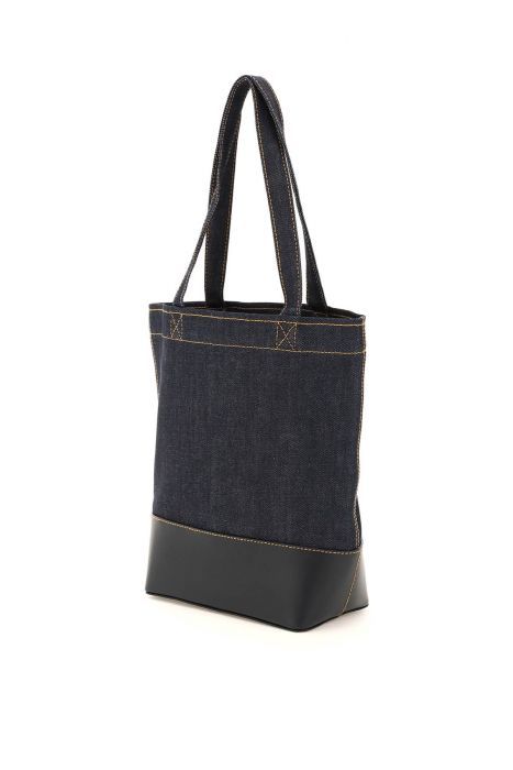 a.p.c. axel small denim tote bag