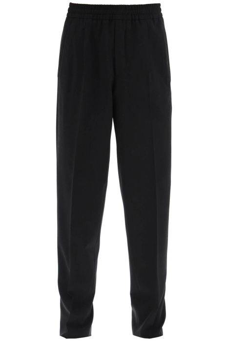 zegna jogger fit wool blend trousers