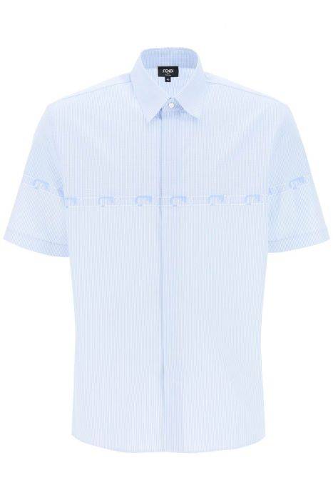 fendi short-sleeved shirt with 'fendi o'lock' embroidery