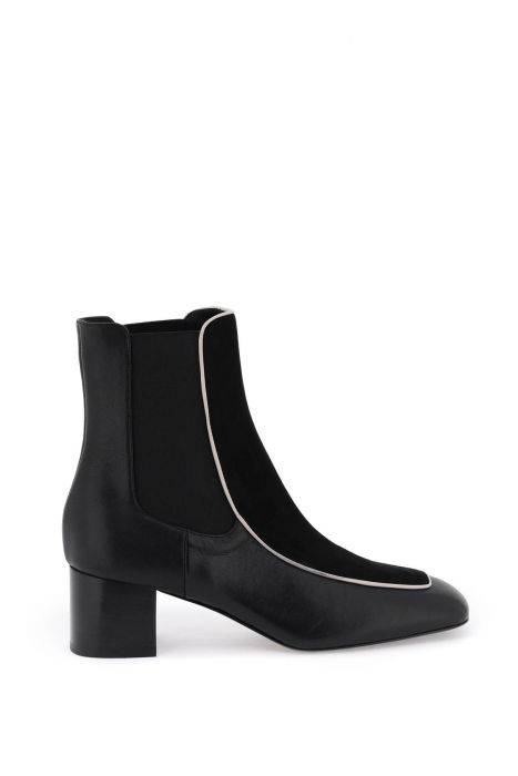 toteme smooth and suede leather ankle boots