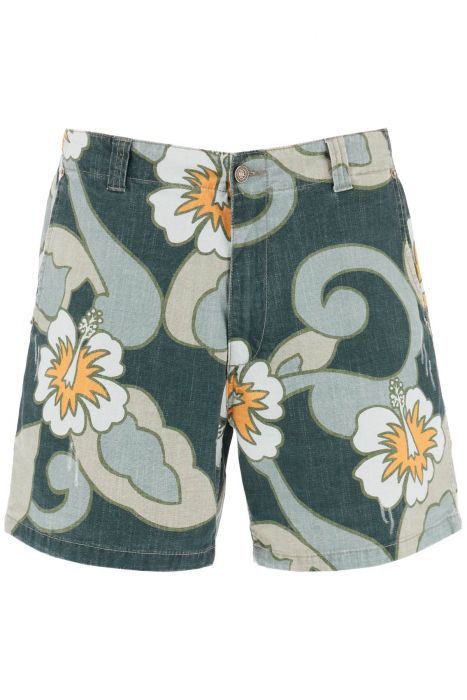 erl floral print bermida shorts