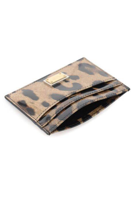 dolce & gabbana leopard print leather cardholder