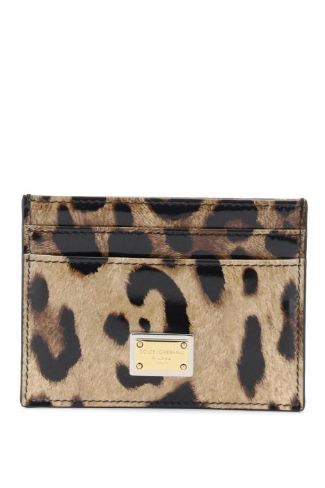 dolce & gabbana leopard print leather cardholder