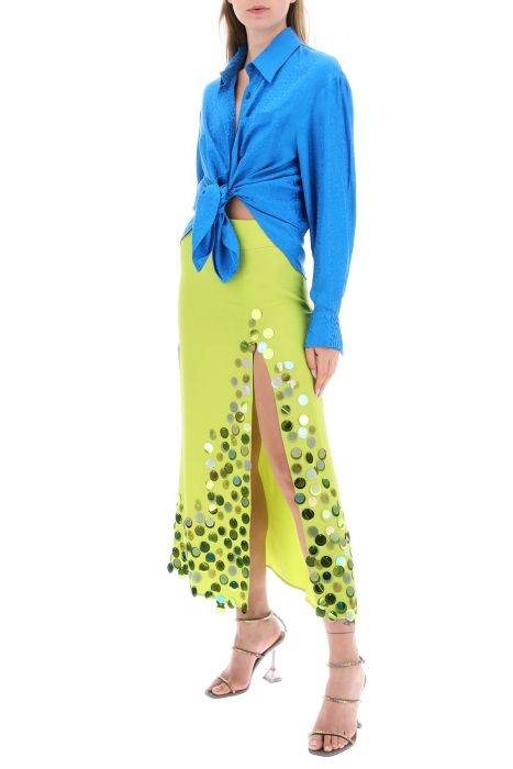 art dealer midi skirt with maxi sequins
