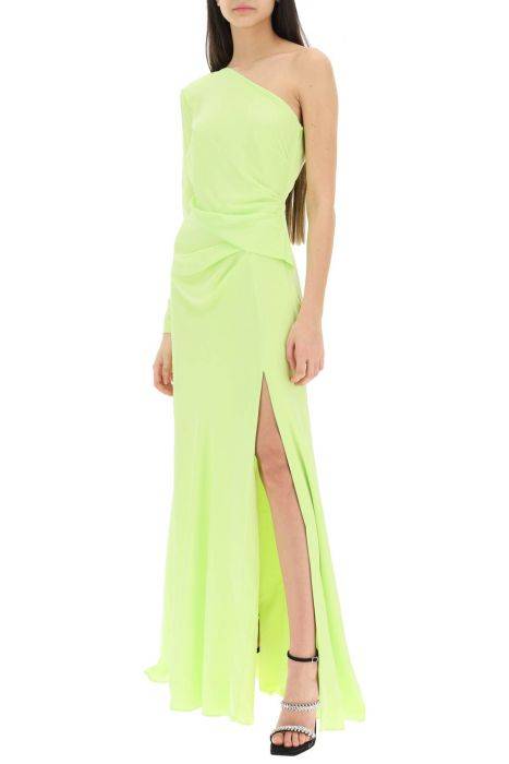 roland mouret asymmetric stretch silk gown with cut-out detail