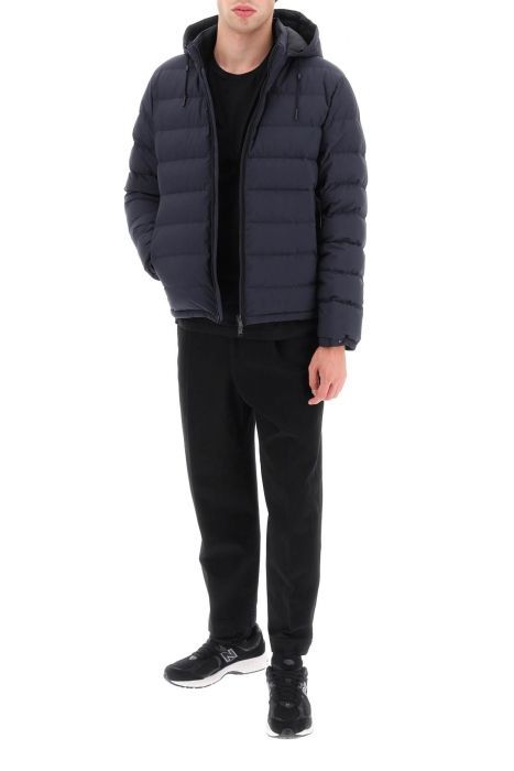 zegna short hooded down jacket