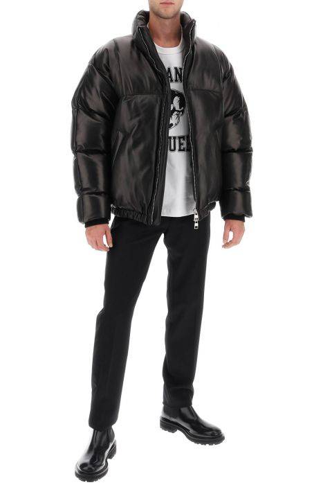 alexander mcqueen quilted leather puffer jacket