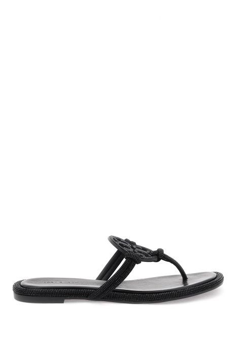 tory burch pavé leather thong sandals