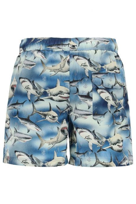 palm angels swimtrunks with shark print