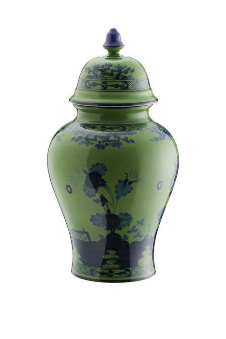ginori 1735 vaso potiche piccola con coperchio oriente italiano h 31 cm