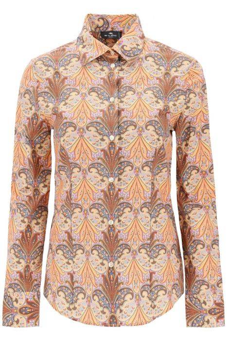 etro slim fit shirt with paisley pattern