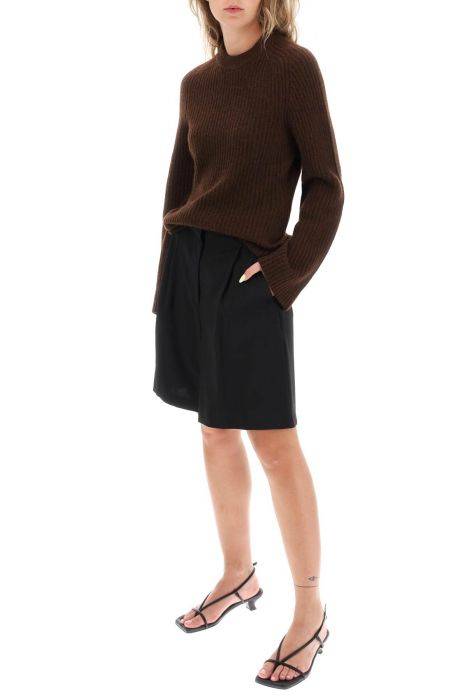 loulou studio 'kota' cashmere sweater with bell sleeves