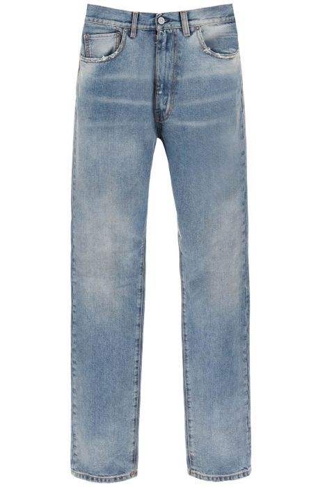 maison margiela jeans loose con taglio dritto