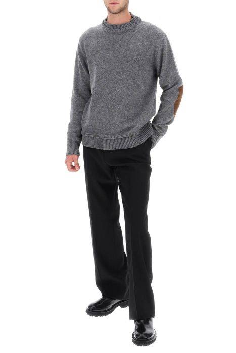 maison margiela crew neck sweater with elbow patches