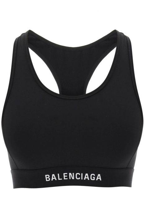 balenciaga sports bra with contrasting logo