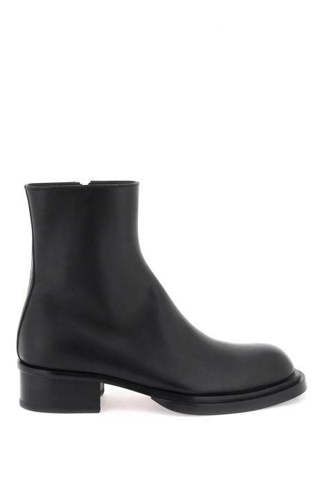 alexander mcqueen cuban stack ankle boots