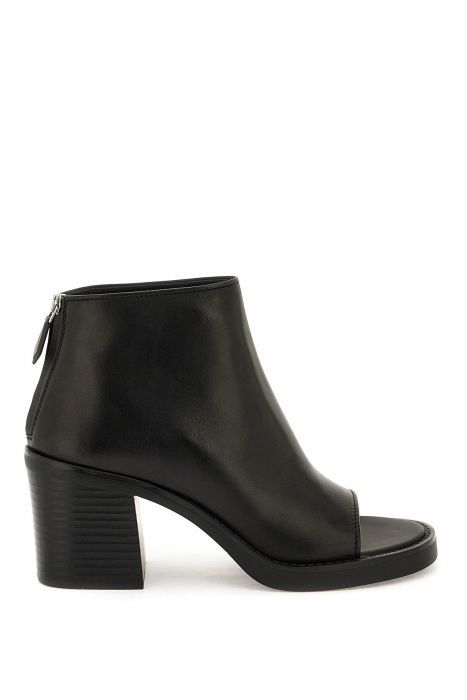 miu miu leather open toe booties