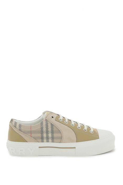burberry vintage check & leather sneakers