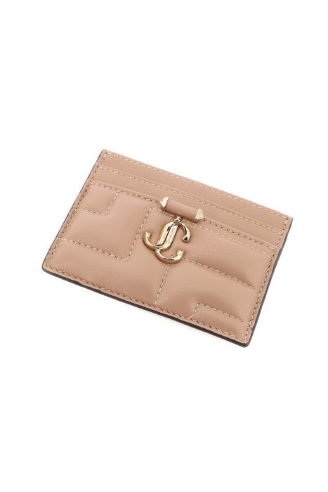 jimmy choo quilted nappa leather card holder