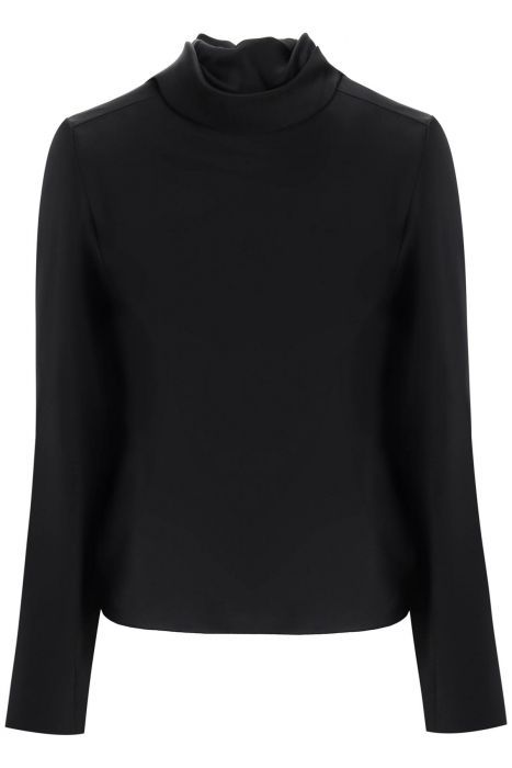 saint laurent blusa con scollo sciallato sulla schiena