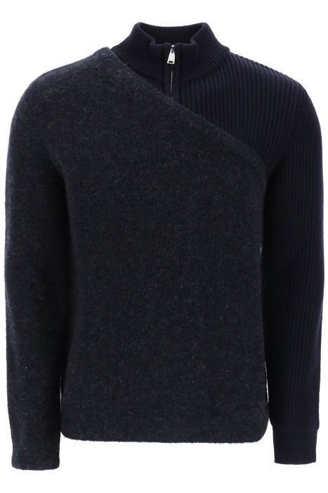 fendi two-tone wool-and-alpaca sweater