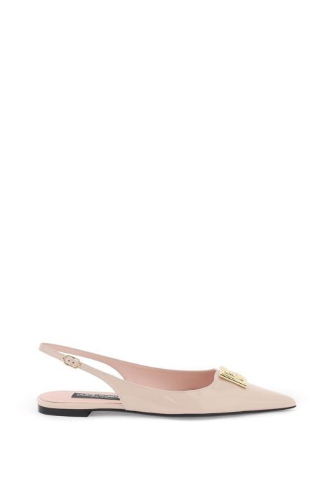 dolce & gabbana slingback ballet flats with dg logo