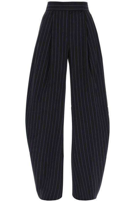 the attico gary pinstriped pants with wide leg