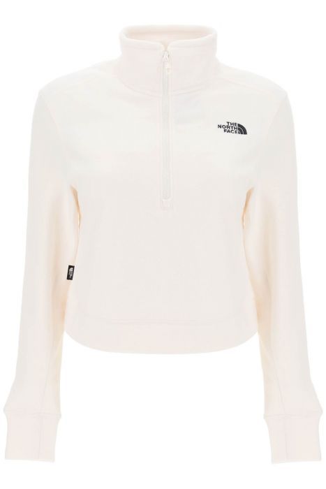 the north face glacer cropped fleece sweatshirt