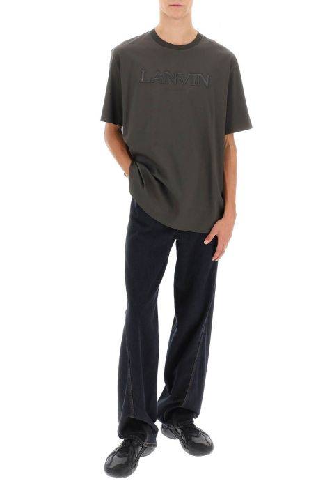 lanvin oversize t-shirt with logo lettering