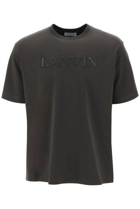 lanvin t-shirt oversize con lettering logo
