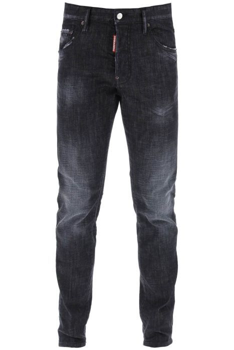 dsquared2 jeans skater in black clean wash