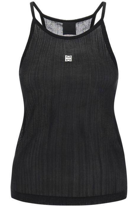 givenchy halterneck tank top with 4g plaque