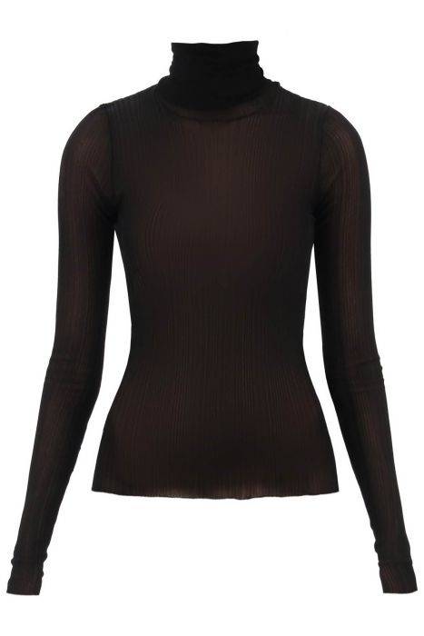 givenchy turtleneck sweater in transparent knit