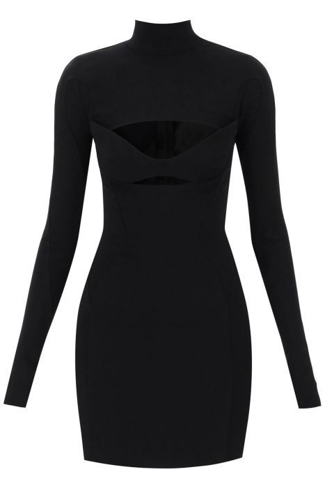 mugler cut-out bust mini dress