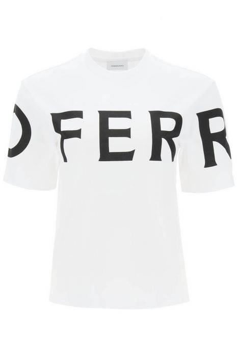 ferragamo short sleeve t-shirt with oversized logo