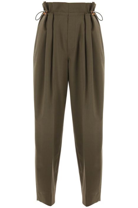 moncler stretch wool drawstring pants