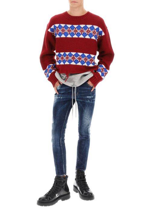 dsquared2 canadian hybrid sweater