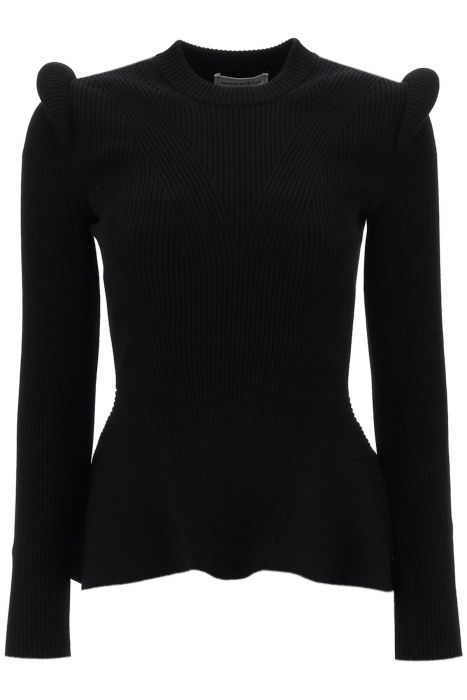 alexander mcqueen pullover peplum a costine