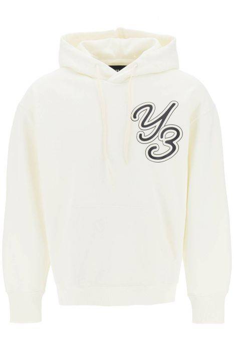 y-3 hoodie with logo print