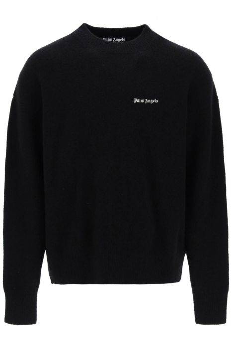 palm angels sweater with logo embroidery