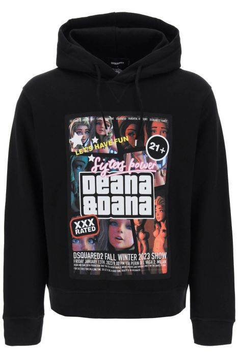 dsquared2 cool fit hoodie with print